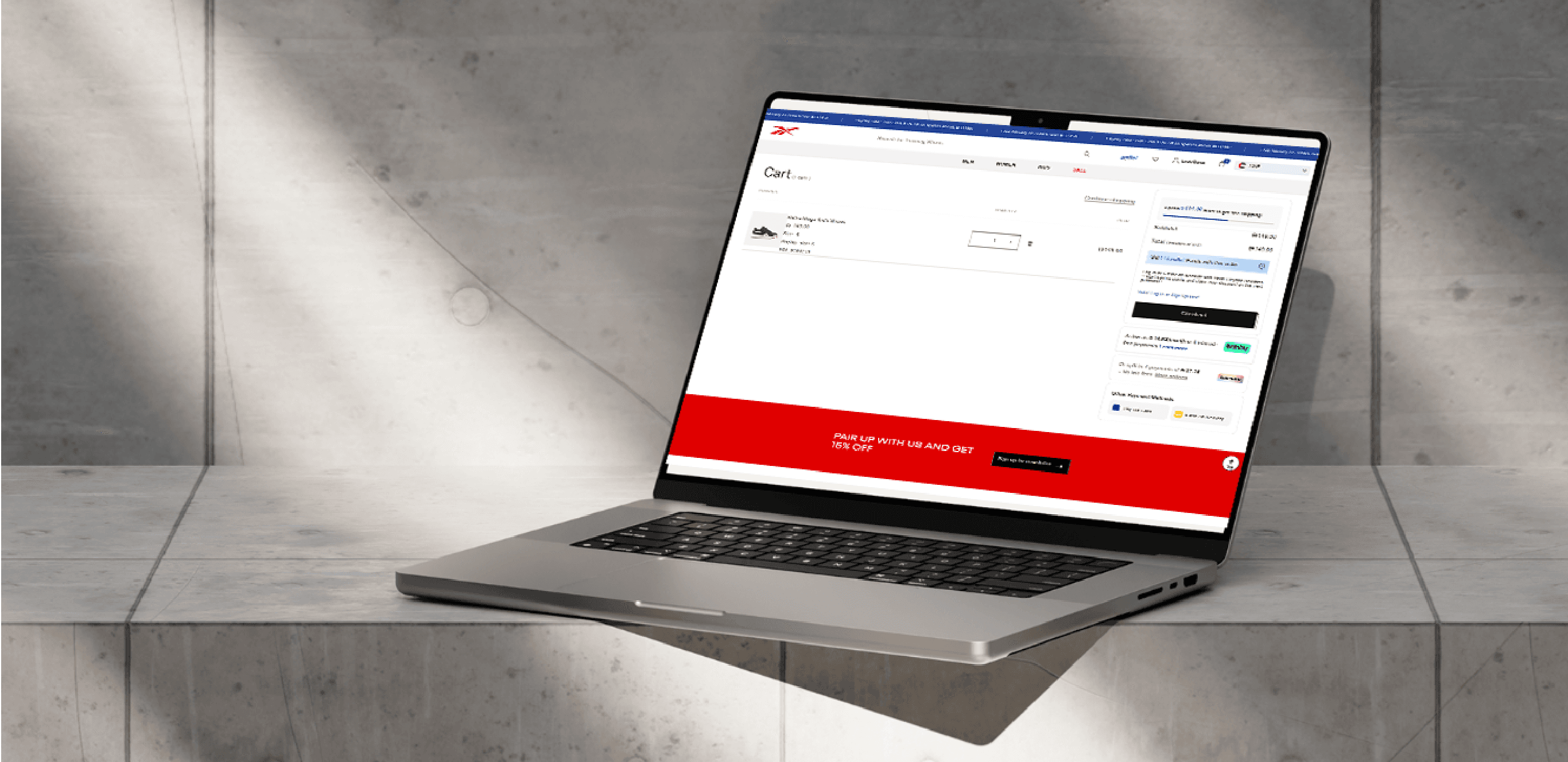 Reebok Mobile Mockup