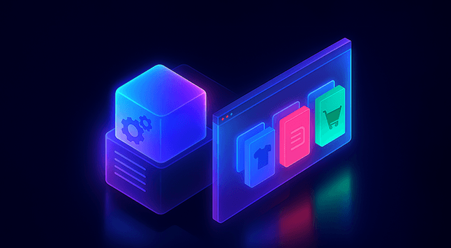 Headless Commerce 3D Cube